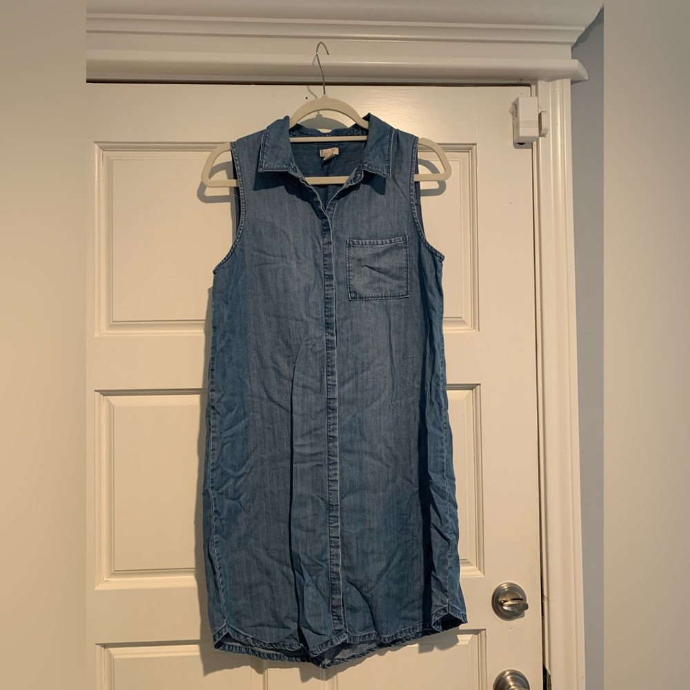 New J Crew Sleeveless Jean Dress Size Small
